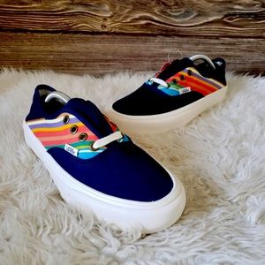 New Vans Authentic SF Retro Stripes Dress Blue M 7.5 W9